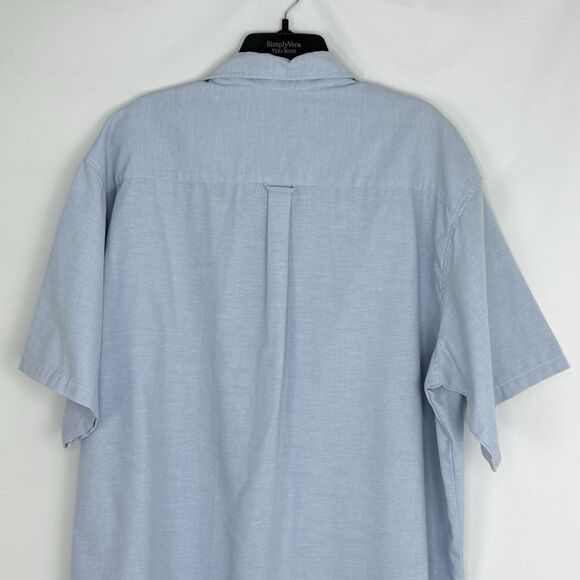 Metropolitan View Mens SHIRT Button Up Cotton Size XL Blue Short Sleeve - Picture 4 of 14